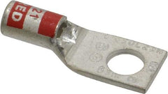 Thomas & Betts - 8 AWG Noninsulated Compression Connection Square Ring Terminal - 1/4" Stud, 1.2" OAL x 0.45" Wide, Tin Plated Copper Contact - Makers Industrial Supply