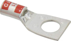 Thomas & Betts - 8 AWG Noninsulated Compression Connection Square Ring Terminal - 5/16" Stud, 1.33" OAL x 0.56" Wide, Tin Plated Copper Contact - Makers Industrial Supply