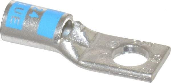 Thomas & Betts - 6 AWG Noninsulated Compression Connection Square Ring Terminal - 1/4" Stud, 1.23" OAL x 0.44" Wide, Tin Plated Copper Contact - Makers Industrial Supply