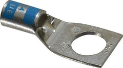 Thomas & Betts - 6 AWG Noninsulated Compression Connection Square Ring Terminal - 3/8" Stud, 1.41" OAL x 0.6" Wide, Tin Plated Copper Contact - Makers Industrial Supply