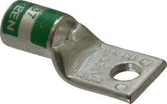 Thomas & Betts - 1 AWG Noninsulated Compression Connection Square Ring Terminal - 1/4" Stud, 1-1/2" OAL x 0.68" Wide, Tin Plated Copper Contact - Makers Industrial Supply