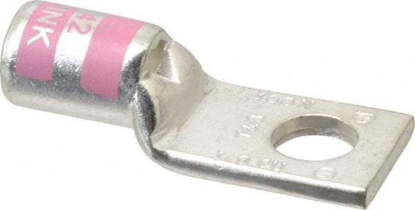 Thomas & Betts - 1/0 AWG Noninsulated Compression Connection Square Ring Terminal - 3/8" Stud, 1.88" OAL x 3/4" Wide, Tin Plated Copper Contact - Makers Industrial Supply