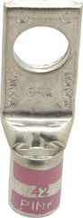 Thomas & Betts - 1/0 AWG Noninsulated Compression Connection Square Ring Terminal - 1/2" Stud, 2.2" OAL x 3/4" Wide, Tin Plated Copper Contact - Makers Industrial Supply