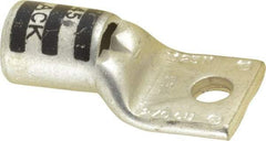 Thomas & Betts - 2/0 AWG Noninsulated Compression Connection Square Ring Terminal - 1/4" Stud, 1.65" OAL x 0.83" Wide, Tin Plated Copper Contact - Makers Industrial Supply