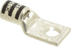 Thomas & Betts - 2/0 AWG Noninsulated Compression Connection Square Ring Terminal - 3/8" Stud, 1.93" OAL x 0.83" Wide, Tin Plated Copper Contact - Makers Industrial Supply