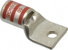 Thomas & Betts - 3/0 AWG Noninsulated Compression Connection Rectangle Ring Terminal - 1/4" Stud, 1-3/4" OAL x 0.92" Wide, Tin Plated Copper Contact - Makers Industrial Supply