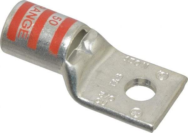 Thomas & Betts - 3/0 AWG Noninsulated Compression Connection Square Ring Terminal - 5/16" Stud, 1.98" OAL x 0.92" Wide, Tin Plated Copper Contact - Makers Industrial Supply