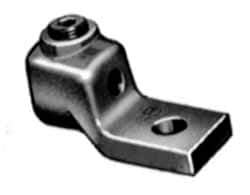 Thomas & Betts - 300-500 kcmil Wire Noninsulated Compression Connection Square Ring Terminal - 1/2" Stud, 3-1/16" OAL x 1-3/8" Wide, Copper Contact - Makers Industrial Supply