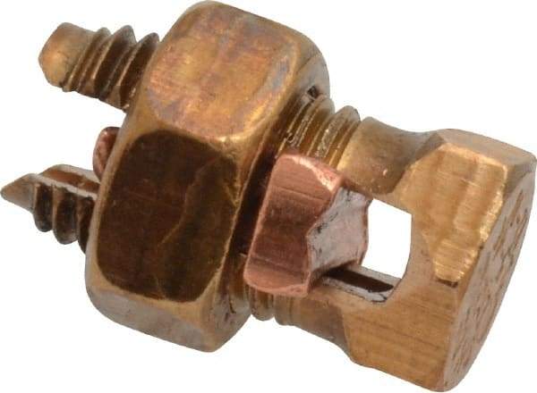 Thomas & Betts - 12 to 10 AWG, Copper Wire Compatible, Copper Alloy, Hex Split Bolt Connector - 25/32" OAL, 3/8" Head Width, 1/2" Base Width - Makers Industrial Supply