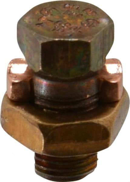 Thomas & Betts - 8 to 6 AWG, Copper Wire Compatible, Copper Alloy, Hex Split Bolt Connector - 31/32" OAL, 15/32" Head Width, 21/32" Base Width - Makers Industrial Supply