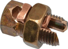 Thomas & Betts - 8 to 4 AWG, Copper Wire Compatible, Copper Alloy, Hex Split Bolt Connector - 1-1/16" OAL, 17/32" Head Width, 23/32" Base Width - Makers Industrial Supply