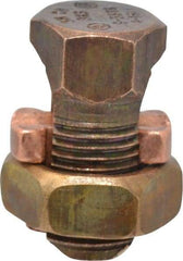 Thomas & Betts - 8 to 3 AWG, Copper Wire Compatible, Copper Alloy, Hex Split Bolt Connector - 1-1/16" OAL, 17/32" Head Width, 23/32" Base Width - Makers Industrial Supply