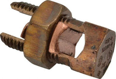 Thomas & Betts - 14 to 1/0 AWG, Copper Wire Compatible, Copper Alloy, Hex Split Bolt Connector - 1-19/32" OAL, 3/4" Head Width, 15/16" Base Width - Makers Industrial Supply