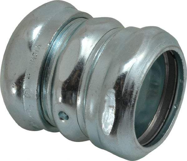 Thomas & Betts - 1-1/4" Trade, Steel Compression EMT Conduit Coupling - Noninsulated - Makers Industrial Supply