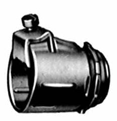 Thomas & Betts - 3-1/2" Trade, Malleable Iron Set Screw Straight FMC Conduit Connector - Insulated - Makers Industrial Supply