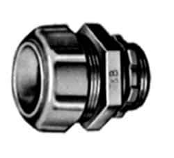 Thomas & Betts - 2-1/2" Trade, Steel Threaded Straight Liquidtight Conduit Connector - Insulated - Makers Industrial Supply