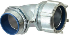 Thomas & Betts - 2" Trade, Malleable Iron Threaded Angled Liquidtight Conduit Connector - Insulated - Makers Industrial Supply