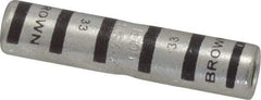 Thomas & Betts - 2 AWG Compatible, Noninsulated, Crimp-On Butt Splice Terminal - 2 Wire Entries, Copper Contacts, Tin Contact Plating, 1.88" OAL, Brown - Makers Industrial Supply