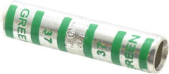 Thomas & Betts - 1 AWG Compatible, Noninsulated, Crimp-On Butt Splice Terminal - 2 Wire Entries, Copper Contacts, Tin Contact Plating, 2" OAL, Green - Makers Industrial Supply