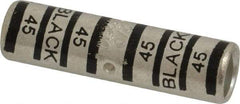 Thomas & Betts - 2/0 AWG Compatible, Noninsulated, Crimp-On Butt Splice Terminal - 2 Wire Entries, Copper Contacts, Tin Contact Plating, 2.13" OAL, Black - Makers Industrial Supply