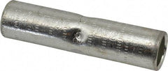 Thomas & Betts - 300mm Wire Size Compatible, Noninsulated, Crimp-On Butt Splice Terminal - 2 Wire Entries, Copper Contacts, Tin Contact Plating, 3-1/2" OAL, White - Makers Industrial Supply