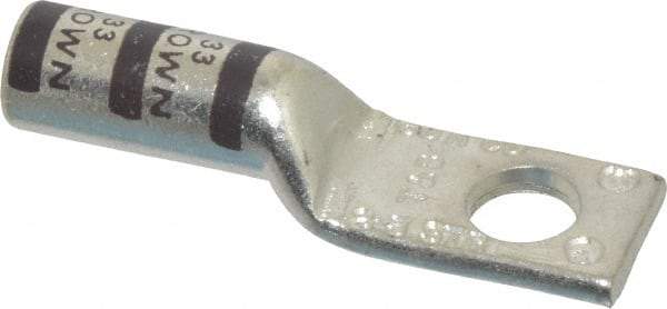 Thomas & Betts - 3-2 AWG Noninsulated Compression Connection Square Ring Terminal - 5/16" Stud, 2.03" OAL x 0.59" Wide, Tin Plated Copper Contact - Makers Industrial Supply