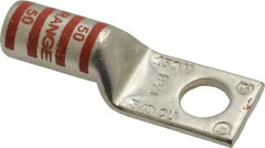 Thomas & Betts - 3/0 AWG Noninsulated Compression Connection Square Ring Terminal - 1/2" Stud, 2.7" OAL x 0.92" Wide, Tin Plated Copper Contact - Makers Industrial Supply