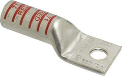 Thomas & Betts - 350 kcmil Wire Noninsulated Compression Connection Square Ring Terminal - 1/2" Stud, 3.68" OAL x 1.36" Wide, Tin Plated Copper Contact - Makers Industrial Supply