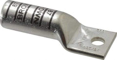 Thomas & Betts - 500 kcmil Wire Noninsulated Compression Connection Square Ring Terminal - 1/2" Stud, 4-1/4" OAL x 1.61" Wide, Tin Plated Copper Contact - Makers Industrial Supply