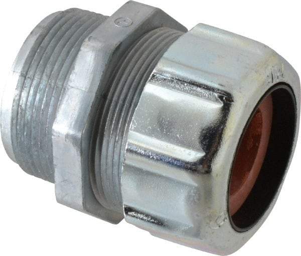 Thomas & Betts - 13/16 to 1" Cable Capacity, Liquidtight, Straight Strain Relief Cord Grip - 1-1/2 NPT Thread, 2-1/2" Long, Zinc - Makers Industrial Supply