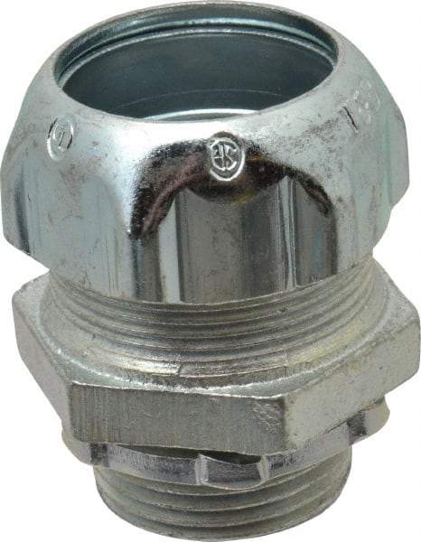 Thomas & Betts - 3/4" Trade, Malleable Iron Compression Straight Rigid/Intermediate (IMC) Conduit Connector - Noninsulated - Makers Industrial Supply