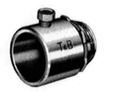 Thomas & Betts - 4" Trade, Malleable Iron Set Screw Straight Rigid/Intermediate (IMC) Conduit Connector - Insulated - Makers Industrial Supply