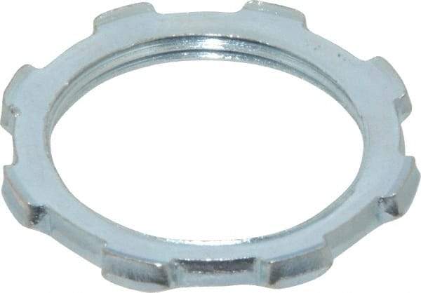 Thomas & Betts - 1-1/4" Trade, Steel Threaded Rigid/Intermediate (IMC) Conduit Locknut - Noninsulated - Makers Industrial Supply