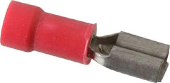 Thomas & Betts - 22 to 18 AWG, Vinyl, Fully Insulated, Female Wire Disconnect - 3/16 Inch Wide Tab, Red, CSA Certified, RoHS Compliant, UL 94 V-0, UL File E66716, UL Listed - Makers Industrial Supply