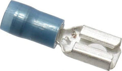 Thomas & Betts - 16 to 14 AWG, Nylon, Fully Insulated, Female Wire Disconnect - 1/4 Inch Wide Tab, Blue, CSA Certified, RoHS Compliant, UL 94 V-2, UL File E66716, UL Listed - Makers Industrial Supply