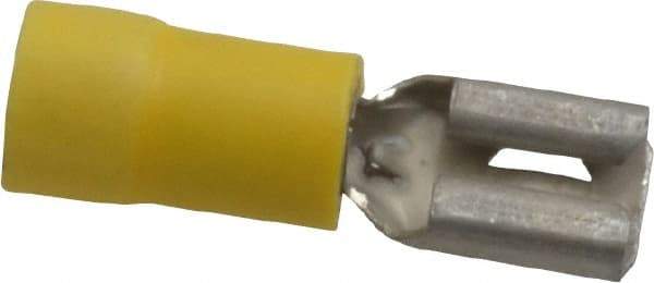 Thomas & Betts - 12 to 10 AWG, Vinyl, Fully Insulated, Female Wire Disconnect - 1/4 Inch Wide Tab, Yellow, CSA Certified, RoHS Compliant, UL 94 V-0, UL File E66716, UL Listed - Makers Industrial Supply