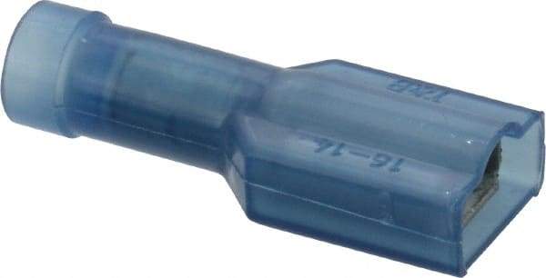 Thomas & Betts - 16 to 14 AWG, Nylon, Fully Insulated, Female Wire Disconnect - 1/4 Inch Wide Tab, Blue, CSA Certified, RoHS Compliant, UL 94 V-2, UL File E66716, UL Listed - Makers Industrial Supply