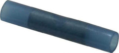 Thomas & Betts - 16 to 14 AWG Compatible, Nylon Fully Insulated, Crimp-On Butt Splice Terminal - 2 Wire Entries, Copper Contacts, Tin Contact Plating, 1.19" OAL, Blue - Makers Industrial Supply