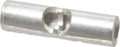 Thomas & Betts - 16 to 14 AWG Compatible, Noninsulated, Crimp-On Butt Splice Terminal - 2 Wire Entries, Copper Contacts, Tin Contact Plating, 0.62" OAL, Blue - Makers Industrial Supply