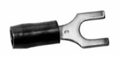 Thomas & Betts - #10 Stud, 22 to 16 AWG Compatible, Partially Insulated, Crimp Connection, Locking Fork Terminal - Makers Industrial Supply