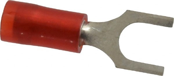 Thomas & Betts - #10 Stud, 22 to 16 AWG Compatible, Partially Insulated, Crimp Connection, Standard Fork Terminal - Makers Industrial Supply