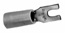 Thomas & Betts - #10 Stud, 18 to 14 AWG Compatible, Partially Insulated, Crimp Connection, Locking Fork Terminal - Makers Industrial Supply