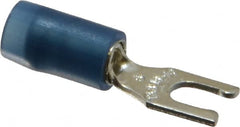 Thomas & Betts - #6 Stud, 18 to 14 AWG Compatible, Partially Insulated, Crimp Connection, Locking Fork Terminal - Makers Industrial Supply