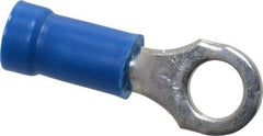 Thomas & Betts - 18-14 AWG Partially Insulated Crimp Connection D Shaped Ring Terminal - #10 Stud, 0.97" OAL x 0.31" Wide, Tin Plated Copper Contact - Makers Industrial Supply