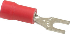 Thomas & Betts - #6 Stud, 22 to 16 AWG Compatible, Partially Insulated, Crimp Connection, Standard Fork Terminal - Makers Industrial Supply