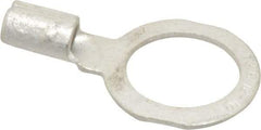 Thomas & Betts - 12-10 AWG Noninsulated Crimp Connection D Shaped Ring Terminal - 1/2" Stud, 1.21" OAL x 0.72" Wide, Tin Plated Copper Contact - Makers Industrial Supply