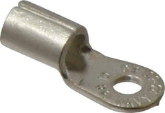 Thomas & Betts - 6 AWG Noninsulated Crimp Connection Circular Ring Terminal - #10 Stud, 1.13" OAL x 0.48" Wide, Tin Plated Copper Contact - Makers Industrial Supply