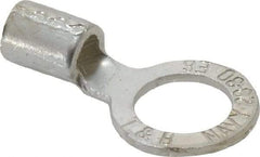 Thomas & Betts - 6 AWG Noninsulated Crimp Connection Circular Ring Terminal - 1/2" Stud, 1.49" OAL x 0.82" Wide, Tin Plated Copper Contact - Makers Industrial Supply