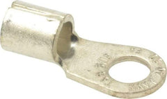 Thomas & Betts - 4 AWG Noninsulated Crimp Connection Circular Ring Terminal - 5/16" Stud, 1.35" OAL x 0.6" Wide, Tin Plated Copper Contact - Makers Industrial Supply