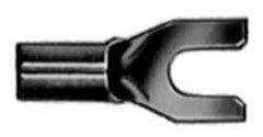 Thomas & Betts - 1/4" Stud, 18 to 14 AWG Compatible, Noninsulated, Crimp Connection, Standard Fork Terminal - Makers Industrial Supply